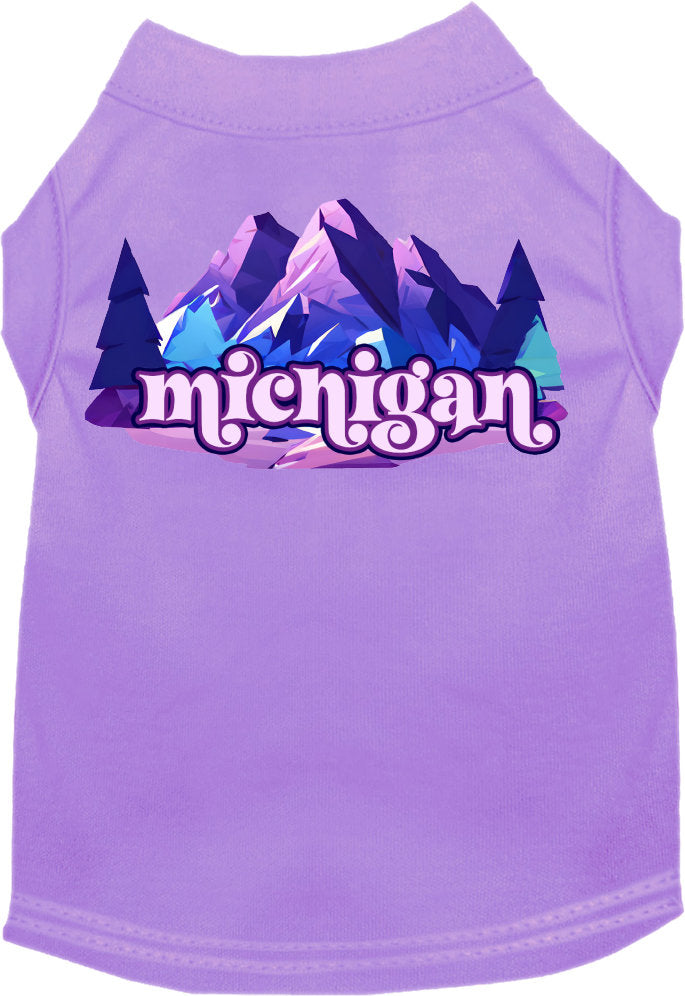 Camiseta serigrafiada para perros y gatos, "Michigan Alpine Pawscape"