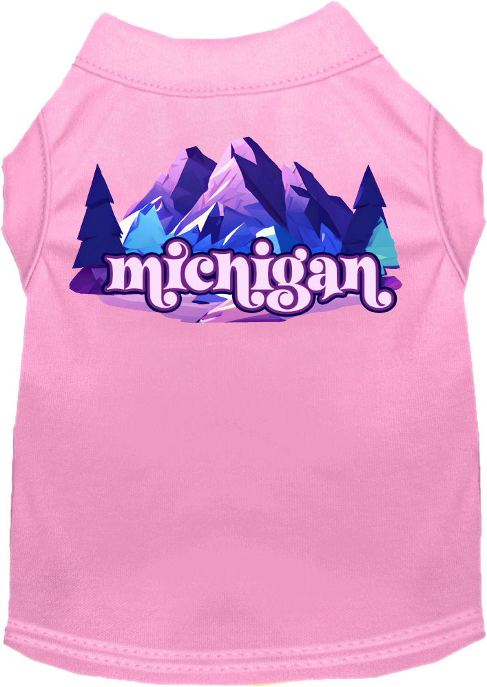 Camiseta serigrafiada para perros y gatos, "Michigan Alpine Pawscape"