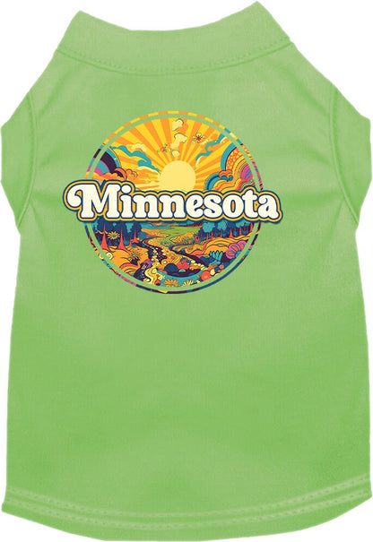 Camiseta serigrafiada para perros y gatos, "Minnesota Trippy Peaks"