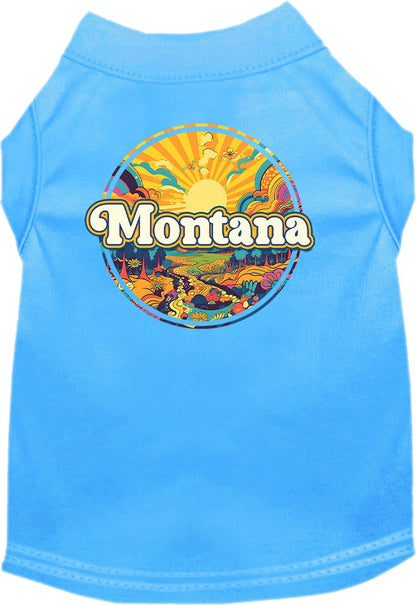 Camiseta serigrafiada para perros y gatos, "Montana Trippy Peaks"