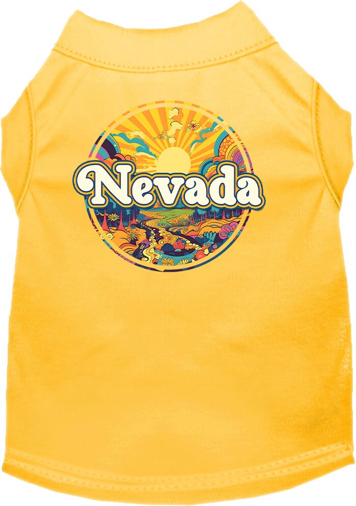 Camiseta serigrafiada para perros y gatos, "Nevada Trippy Peaks"