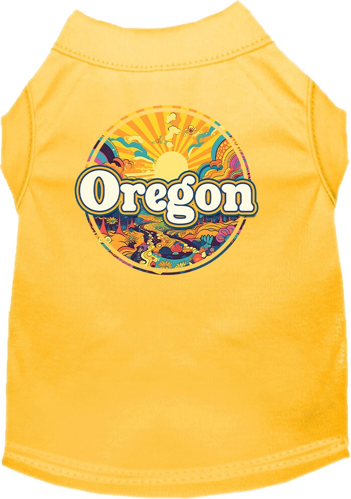 Camiseta serigrafiada para perros y gatos, "Oregon Trippy Peaks"