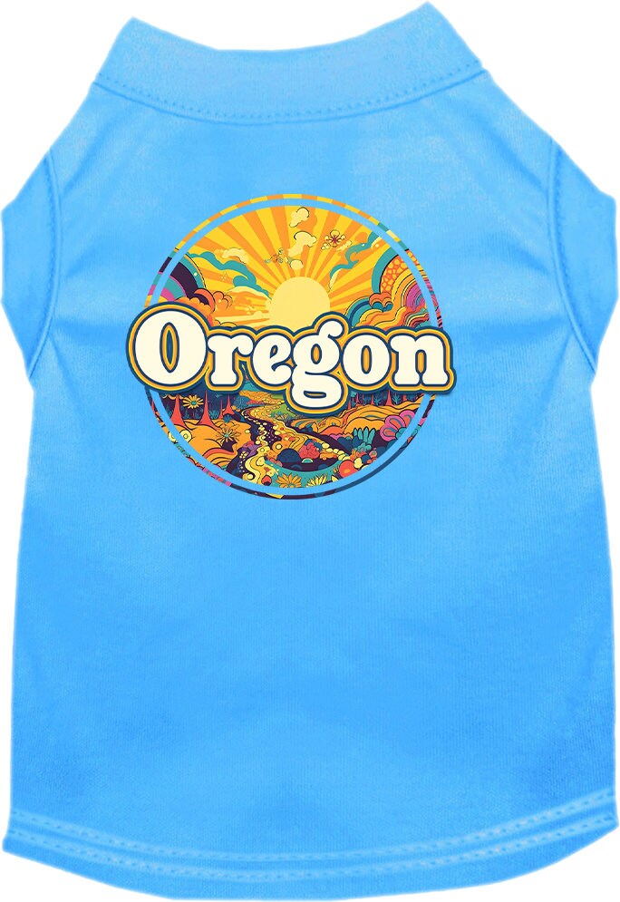 Camiseta serigrafiada para perros y gatos, "Oregon Trippy Peaks"