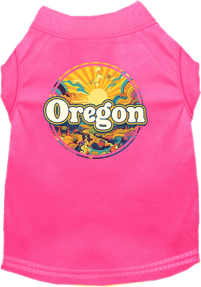 Camiseta serigrafiada para perros y gatos, "Oregon Trippy Peaks"