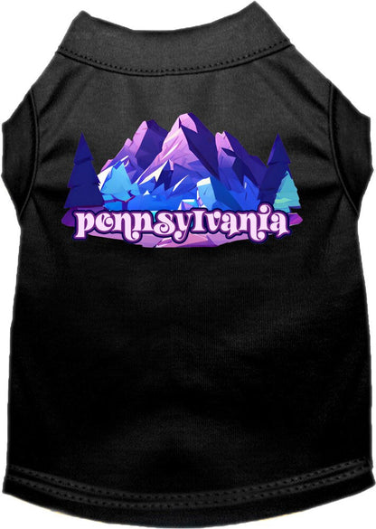 Camiseta serigrafiada para perros y gatos, "Pennsylvania Alpine Pawscape"