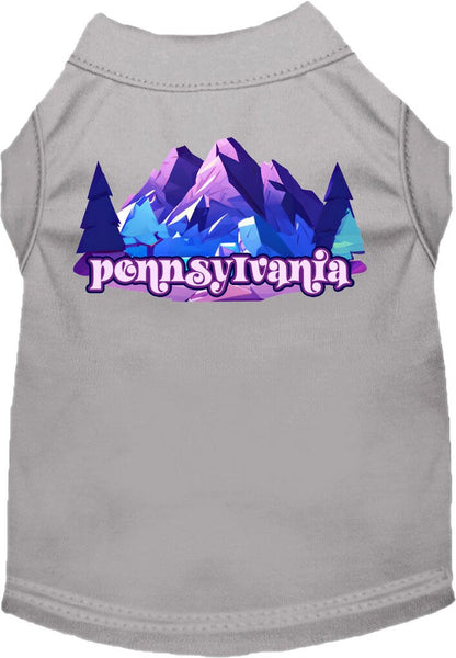 Camiseta serigrafiada para perros y gatos, "Pennsylvania Alpine Pawscape"