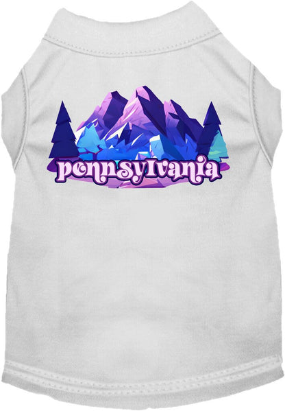 Camiseta serigrafiada para perros y gatos, "Pennsylvania Alpine Pawscape"