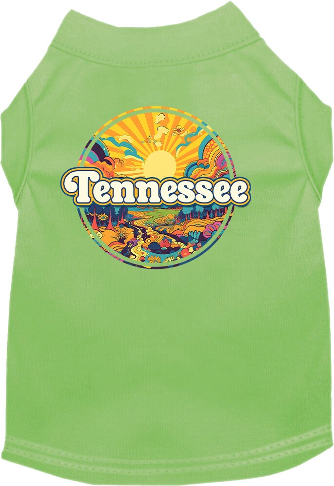 Camiseta serigrafiada para perros y gatos, "Tennessee Trippy Peaks"