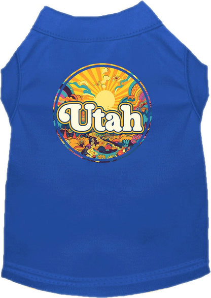 Camiseta serigrafiada para perros y gatos, "Utah Trippy Peaks"