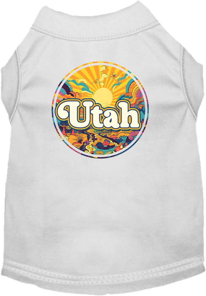 Camiseta serigrafiada para perros y gatos, "Utah Trippy Peaks"