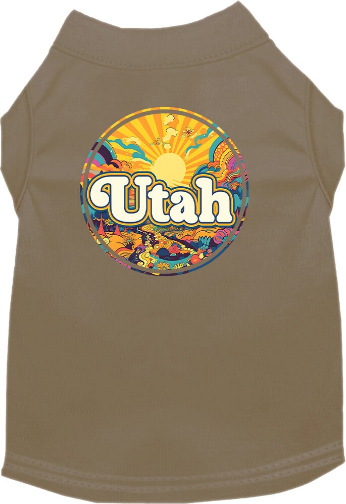 Camiseta serigrafiada para perros y gatos, "Utah Trippy Peaks"