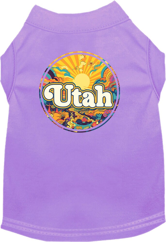 Camiseta serigrafiada para perros y gatos, "Utah Trippy Peaks"