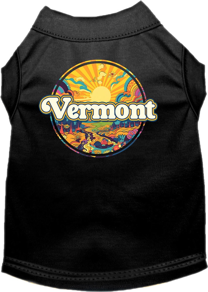 Camiseta serigrafiada para perros y gatos, "Vermont Trippy Peaks"