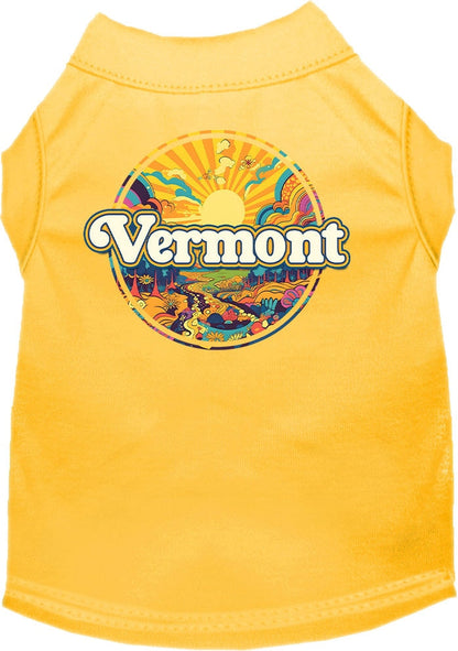 Camiseta serigrafiada para perros y gatos, "Vermont Trippy Peaks"