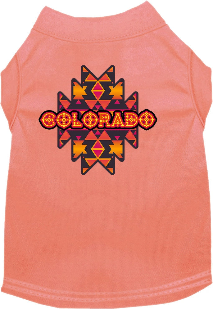 Pet Dog & Cat Screen Printed Shirt for Medium to Large Pets (Sizes 2XL-6XL), "Colorado Navajo Tribal"