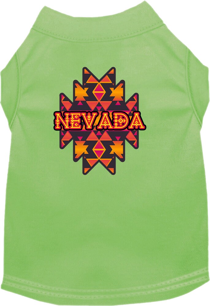 Camiseta serigrafiada para perros y gatos, para mascotas pequeñas y medianas (tallas XS a XL), "Nevada Navajo Tribal"