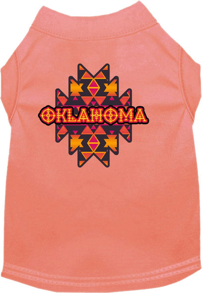 Camiseta serigrafiada para perros y gatos, para mascotas pequeñas y medianas (tallas XS a XL), "Oklahoma Navajo Tribal"