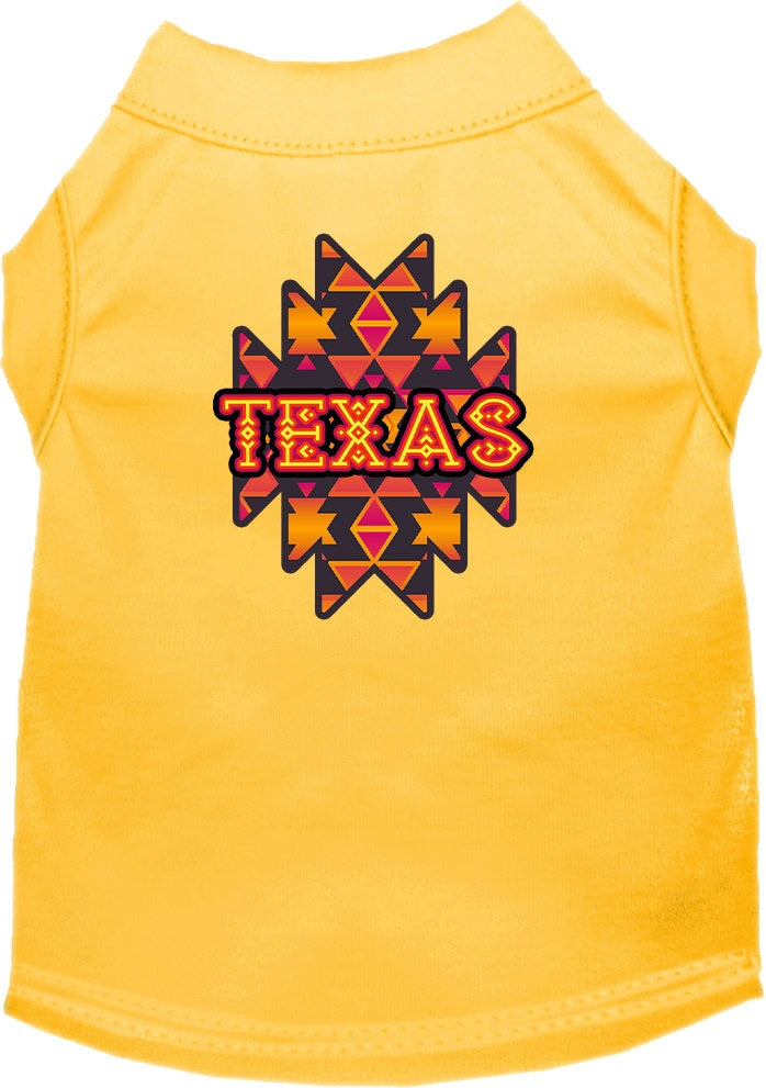 Pet Dog & Cat Screen Printed Shirt for Medium to Large Pets (Sizes 2XL-6XL), "Texas Navajo Tribal"