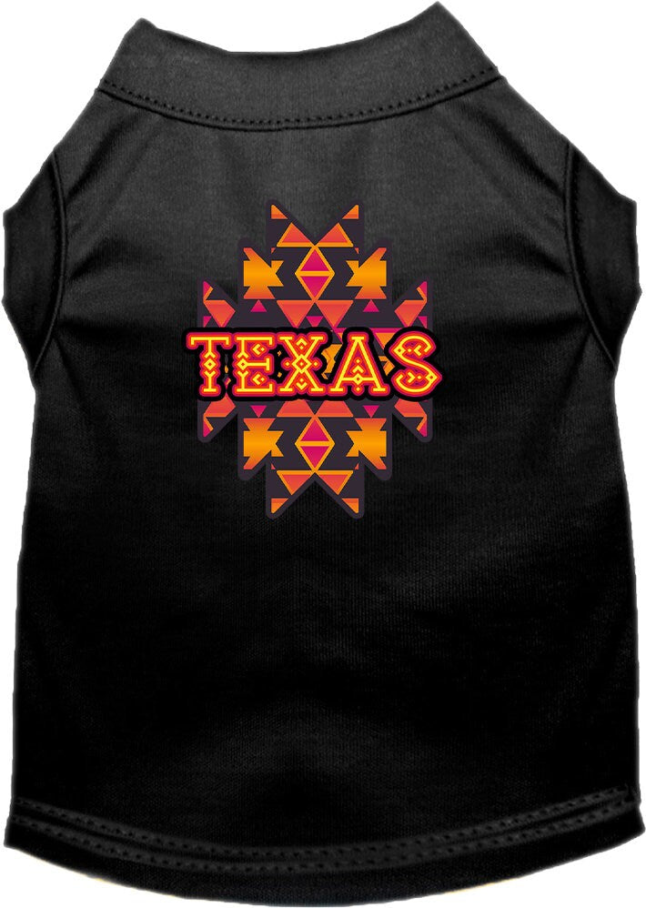 Camiseta serigrafiada para perros y gatos, para mascotas pequeñas y medianas (tallas XS a XL), "Texas Navajo Tribal"