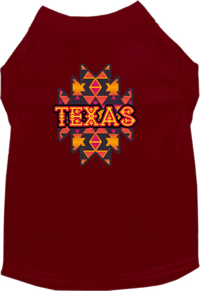 Camiseta serigrafiada para perros y gatos, para mascotas pequeñas y medianas (tallas XS a XL), "Texas Navajo Tribal"