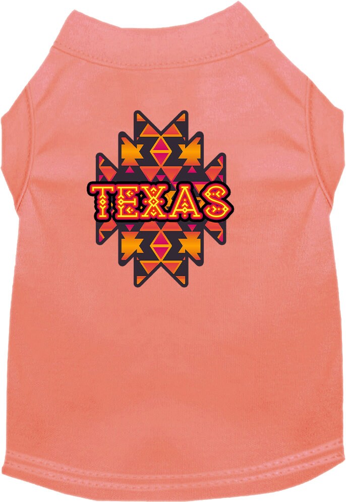 Camiseta serigrafiada para perros y gatos, para mascotas pequeñas y medianas (tallas XS a XL), "Texas Navajo Tribal"