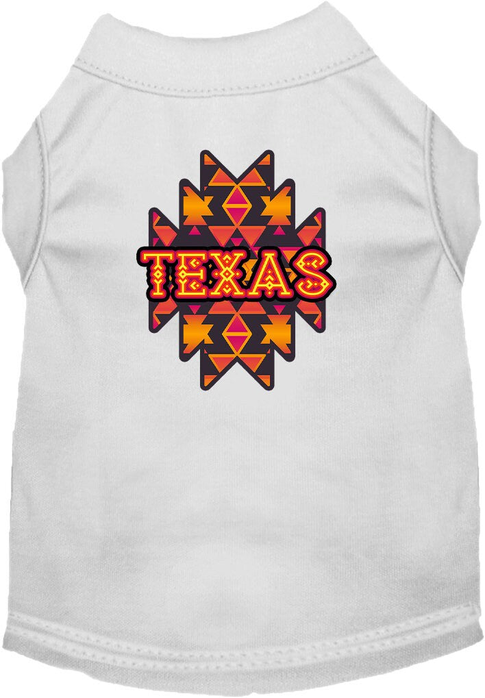 Camiseta serigrafiada para perros y gatos, para mascotas pequeñas y medianas (tallas XS a XL), "Texas Navajo Tribal"