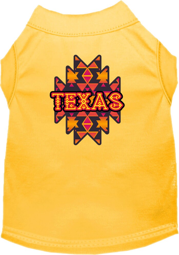 Camiseta serigrafiada para perros y gatos, para mascotas pequeñas y medianas (tallas XS a XL), "Texas Navajo Tribal"