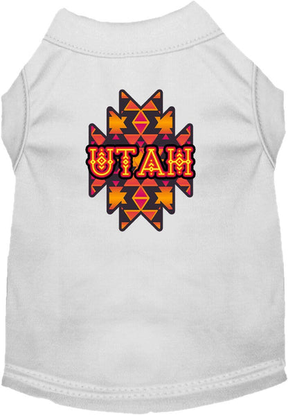 Camiseta serigrafiada para perros y gatos, para mascotas pequeñas y medianas (tallas XS a XL), "Utah Navajo Tribal"