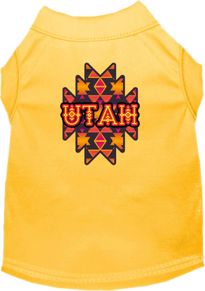 Camiseta serigrafiada para perros y gatos, para mascotas pequeñas y medianas (tallas XS a XL), "Utah Navajo Tribal"