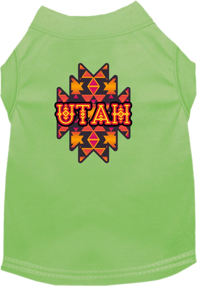 Camiseta serigrafiada para perros y gatos, para mascotas pequeñas y medianas (tallas XS a XL), "Utah Navajo Tribal"