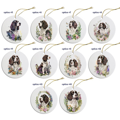 Adorno navideño de raza de perro: "Springer Spaniel inglés"