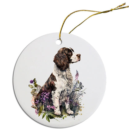 Adorno navideño de raza de perro: "Springer Spaniel inglés"