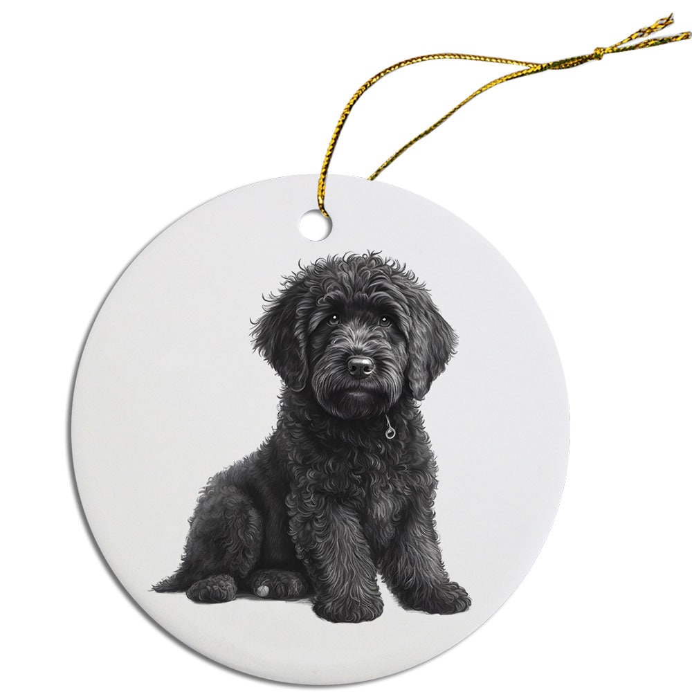 Dog Breed Christmas Ornament, "Labradoodle"