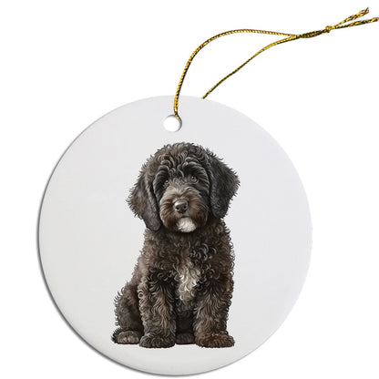 Dog Breed Christmas Ornament, "Labradoodle"