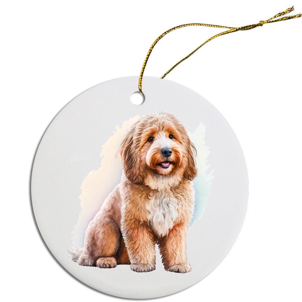 Dog Breed Christmas Ornament, "Labradoodle"