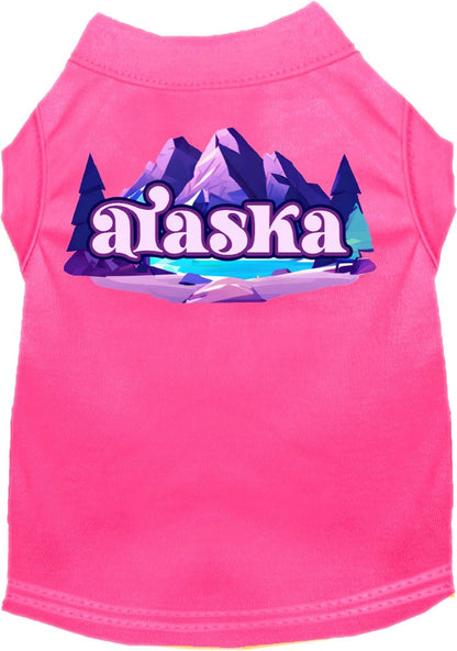 Camiseta serigrafiada para perros y gatos, "Alaska Alpine Pawscape"