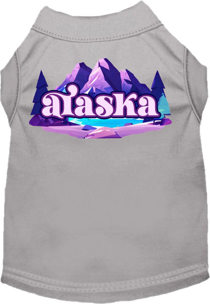 Camiseta serigrafiada para perros y gatos, "Alaska Alpine Pawscape"