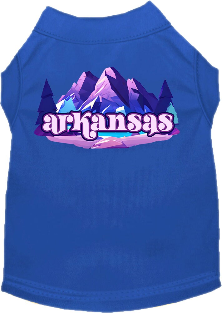 Camiseta serigrafiada para perros y gatos, "Arkansas Alpine Pawscape"