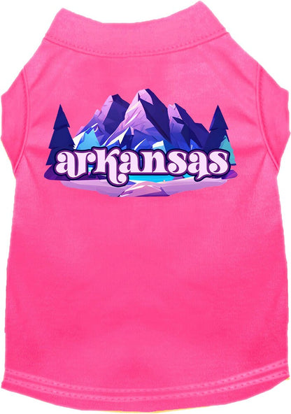 Camiseta serigrafiada para perros y gatos, "Arkansas Alpine Pawscape"