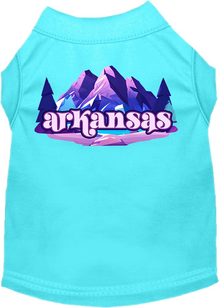 Camiseta serigrafiada para perros y gatos, "Arkansas Alpine Pawscape"