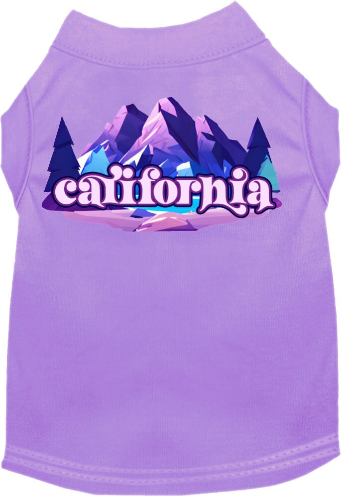 Camiseta serigrafiada para perros y gatos, "California Alpine Pawscape"