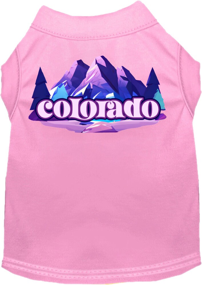 Camiseta serigrafiada para perros y gatos, "Colorado Alpine Pawscape"