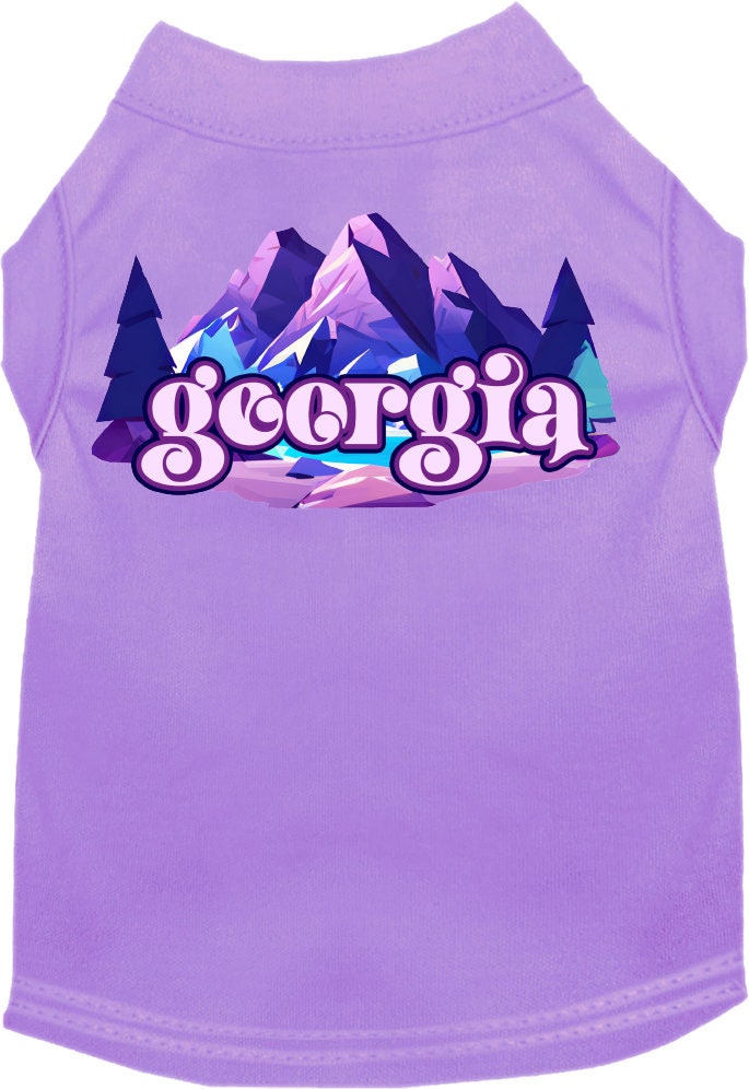 Camiseta serigrafiada para perros y gatos, "Georgia Alpine Pawscape"