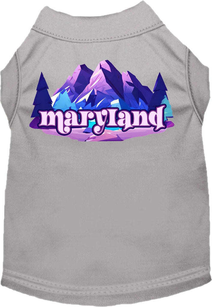 Camiseta serigrafiada para perros y gatos, "Maryland Alpine Pawscape"