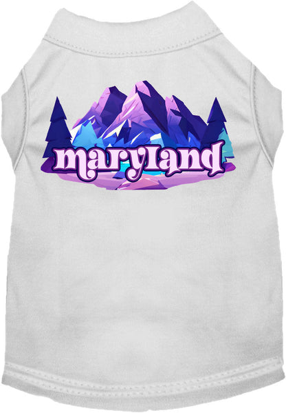 Camiseta serigrafiada para perros y gatos, "Maryland Alpine Pawscape"