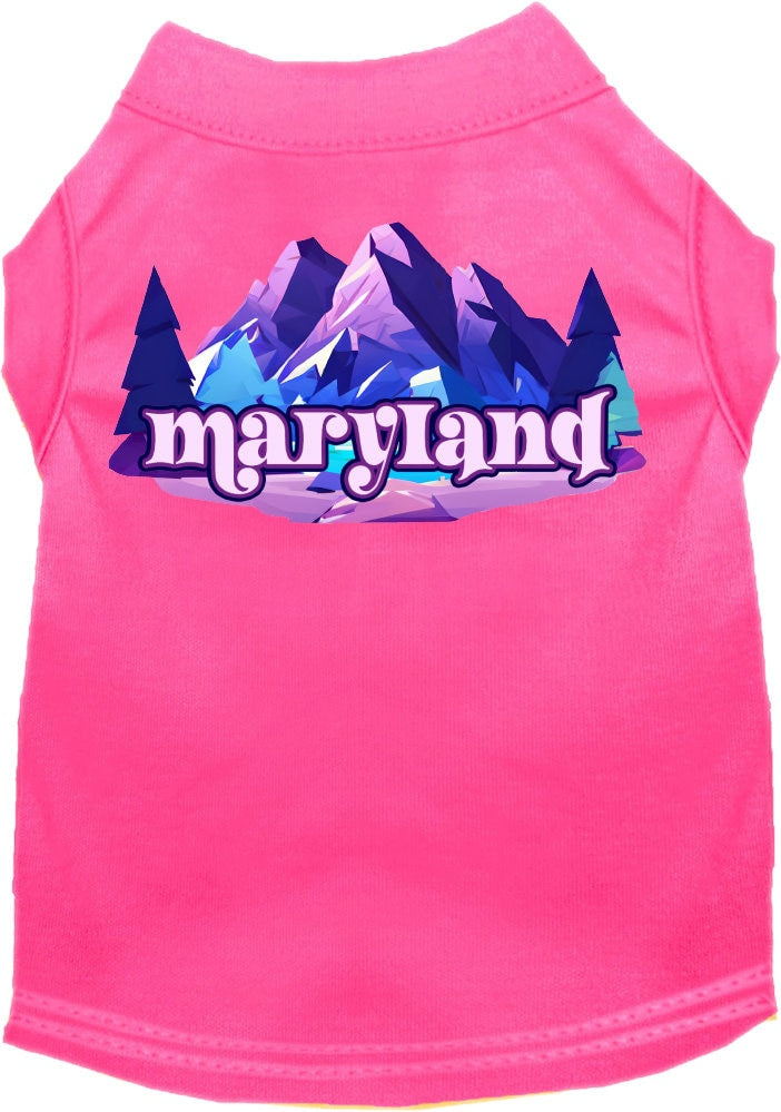 Camiseta serigrafiada para perros y gatos, "Maryland Alpine Pawscape"