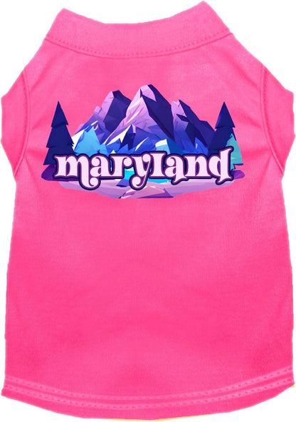 Camiseta serigrafiada para perros y gatos, "Maryland Alpine Pawscape"