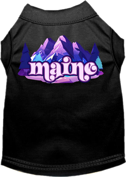 Camiseta con estampado de mascotas para perros y gatos, "Maine Alpine Pawscape"