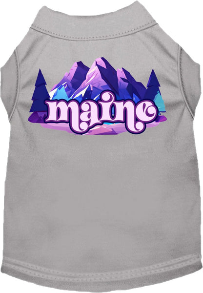 Camiseta con estampado de mascotas para perros y gatos, "Maine Alpine Pawscape"