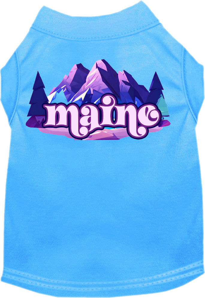 Camiseta con estampado de mascotas para perros y gatos, "Maine Alpine Pawscape"